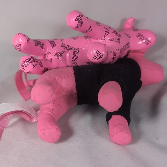 2 Victoria's Secret PINK Dog Plush Mini Stuffed Animal Canada Sweater RARE HTF - Picture 9 of 15